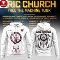 Boston Celtics Nba Eric Church Free The Machine Tour 2025 All White Hoodie