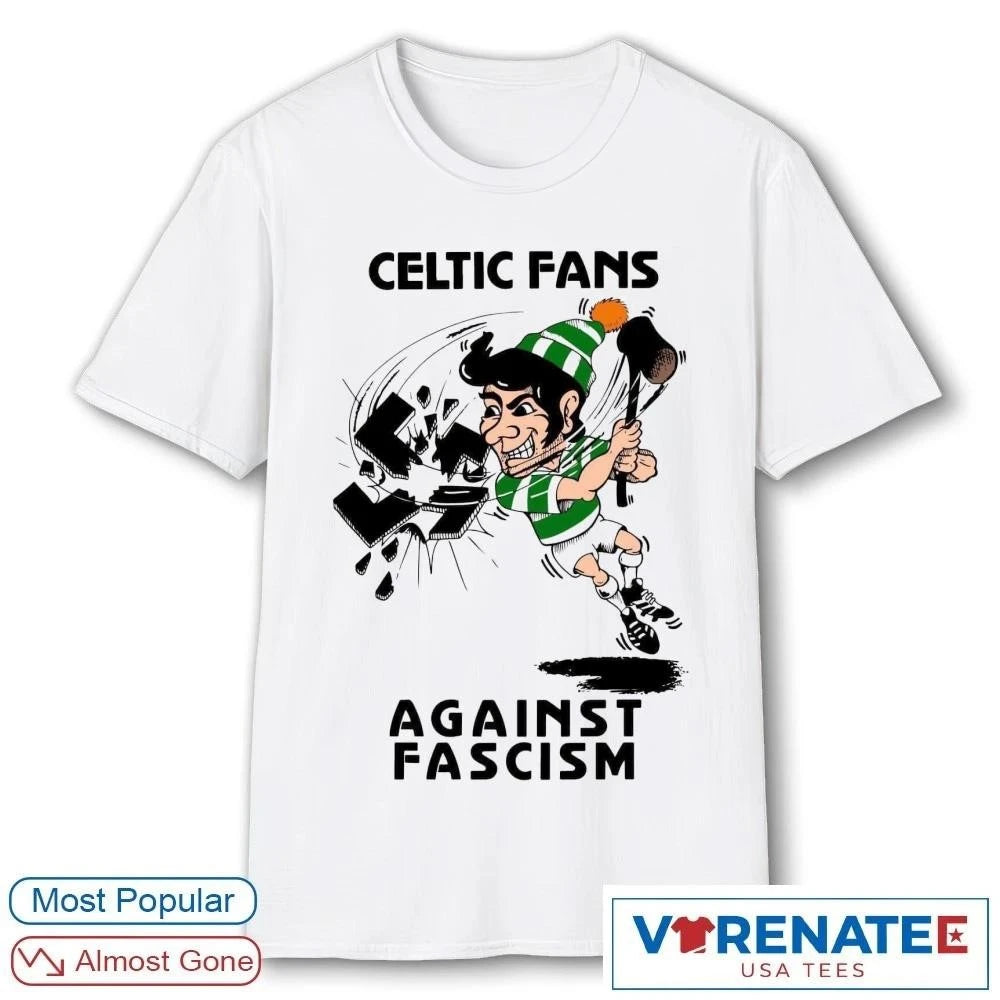 Boston Celtics fans against fascism shirt