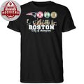 Boston City of Champions Skyline Sports Teams Logo T-Shirt