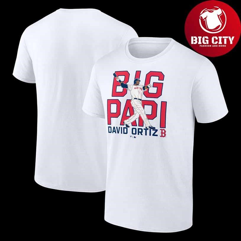 Boston Red Sox David Ortiz White Cooperstown Player Shirt