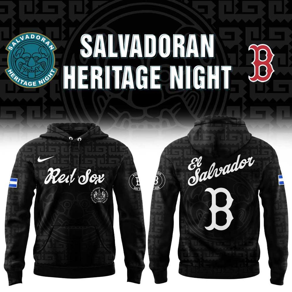 Boston Red Sox El Salvadoran Heritage Night 2026 Black Hoodie