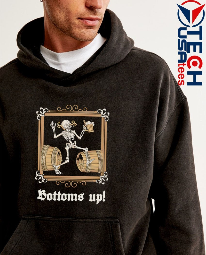 Bottoms up skeleton shirt