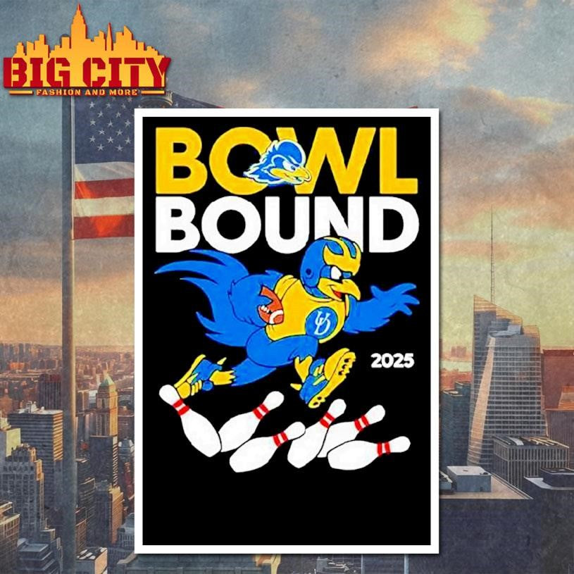 Bowl Bound Delaware Blue Mascot 2025 Bowlings Shirt