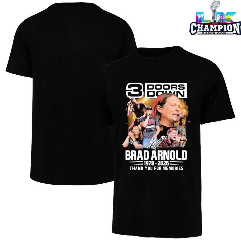 Brad Arnold 3 Doors Down 1978 2026 Thank You For The Memories Signature Shirts