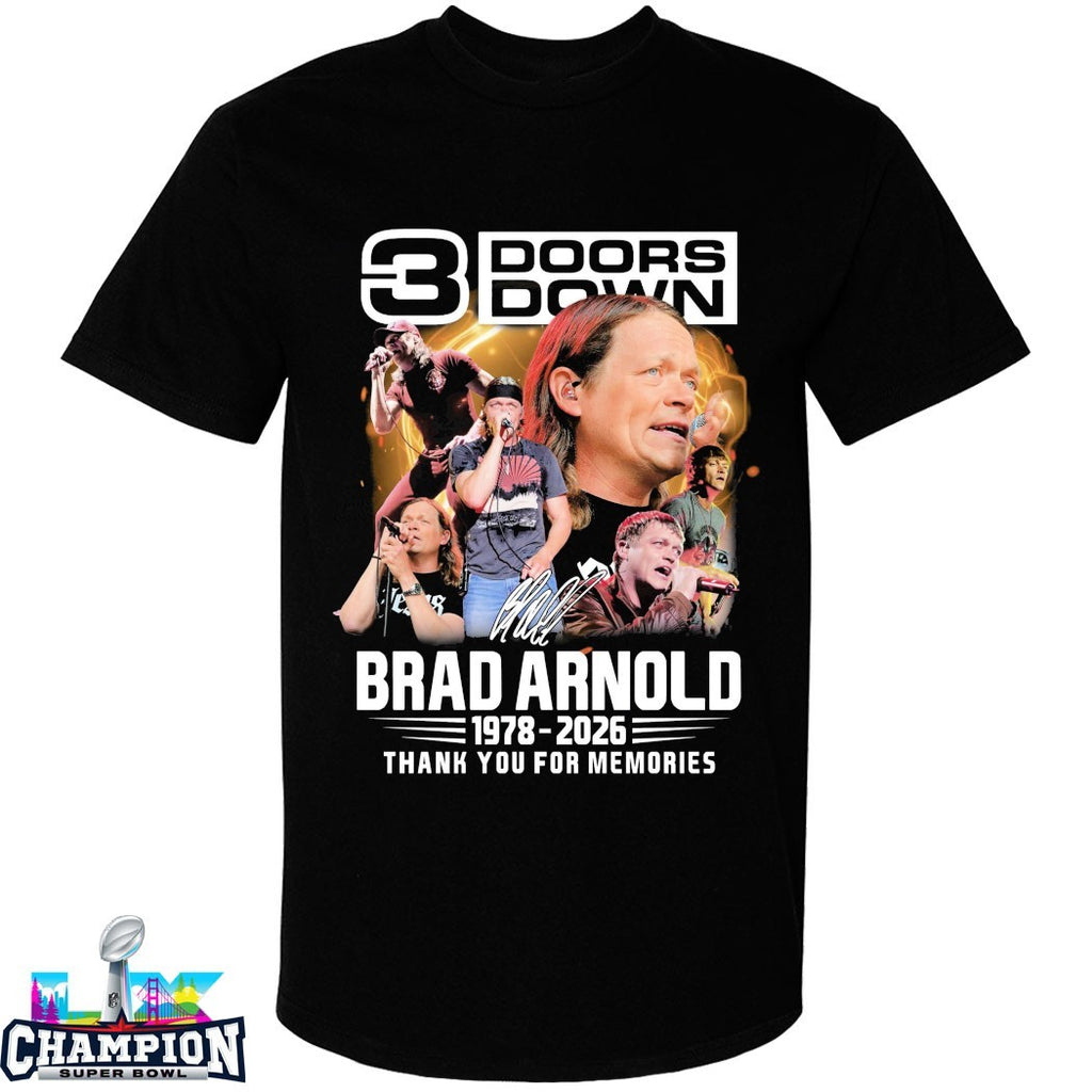 Brad Arnold 3 Doors Down 1978 2026 Thank You For The Memories Signature Shirts