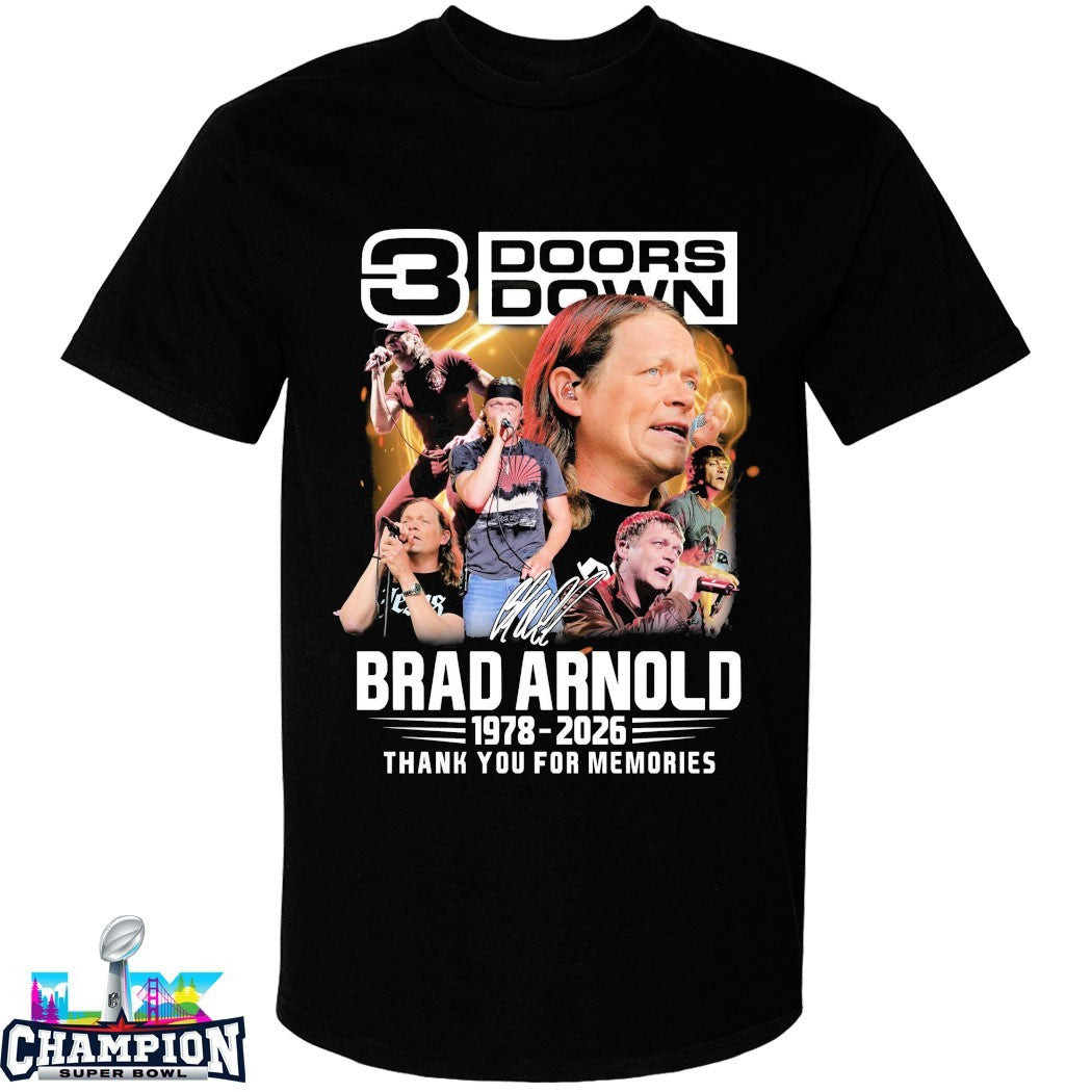 Brad Arnold 3 Doors Down 1978 2026 Thank You For The Memories Signature Shirts