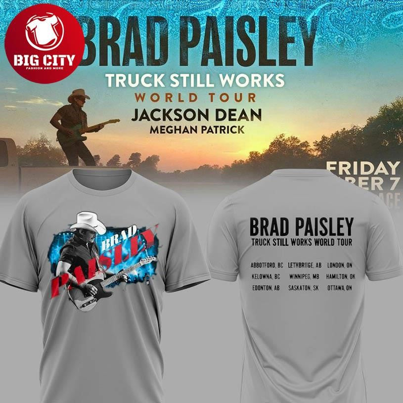 Brad Paisley Truck Still Works World Tour Two Sided Shirt