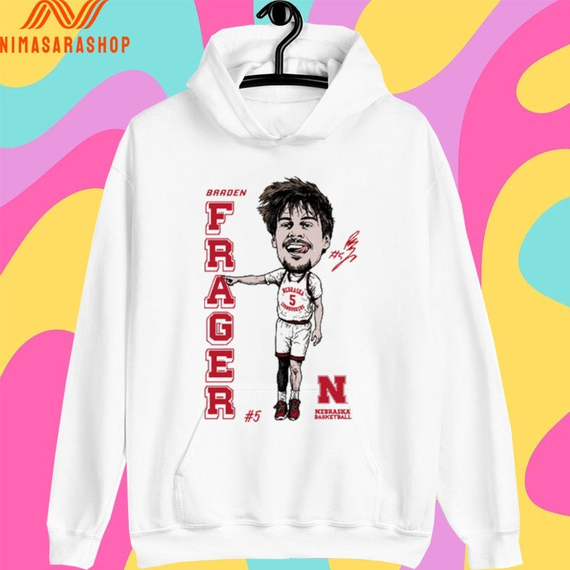 Braden Frager 5 Nebraska Cornhuskers Men’s Basketball Shirts