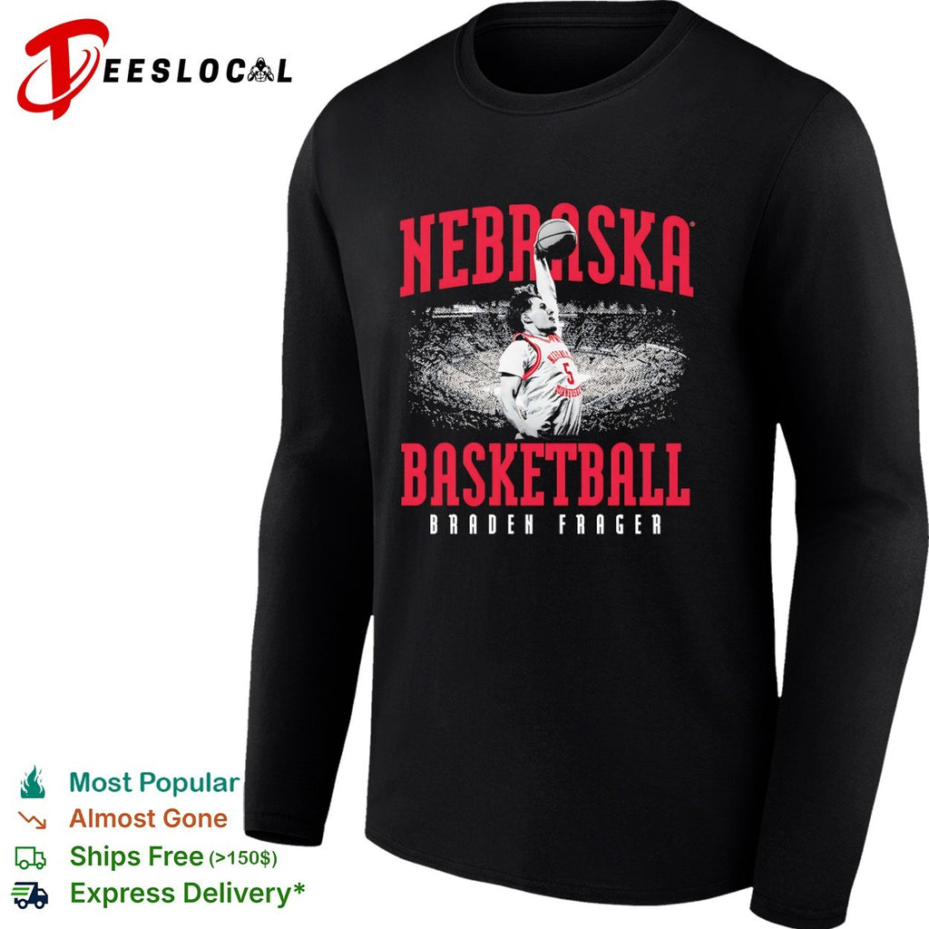 Braden Frager Nebraska Cornhuskers Basketball shirt