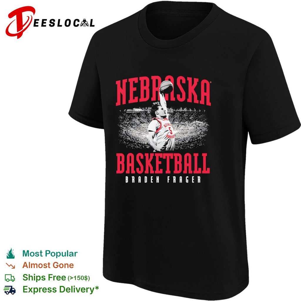 Braden Frager Nebraska Cornhuskers Basketball shirt