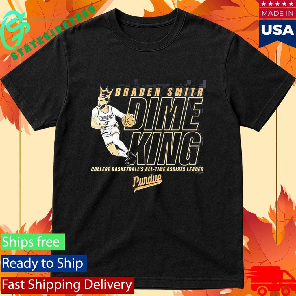 Braden Smith Dime King Purdue College Basketball’s All Time Assists Leader T-Shirt