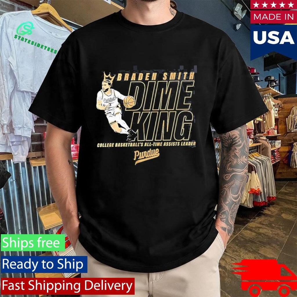 Braden Smith Dime King Purdue College Basketball’s All Time Assists Leader T-Shirt