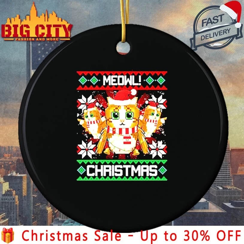 Brainrot Meowl christmas ugly shirt