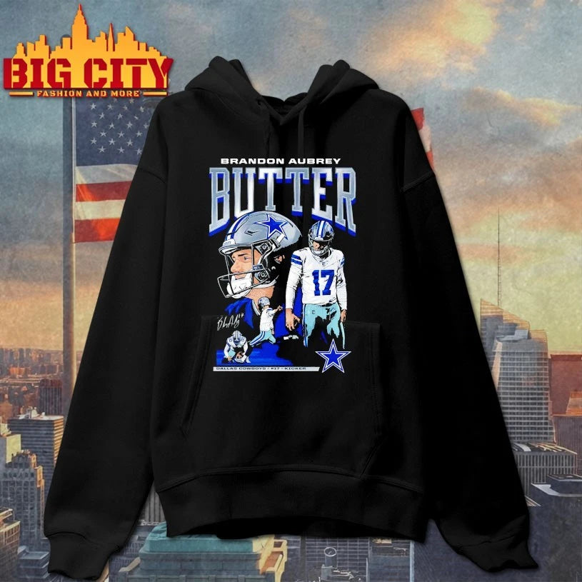 Brandon Aubrey Butter Dallas Cowboys graphic signature shirt