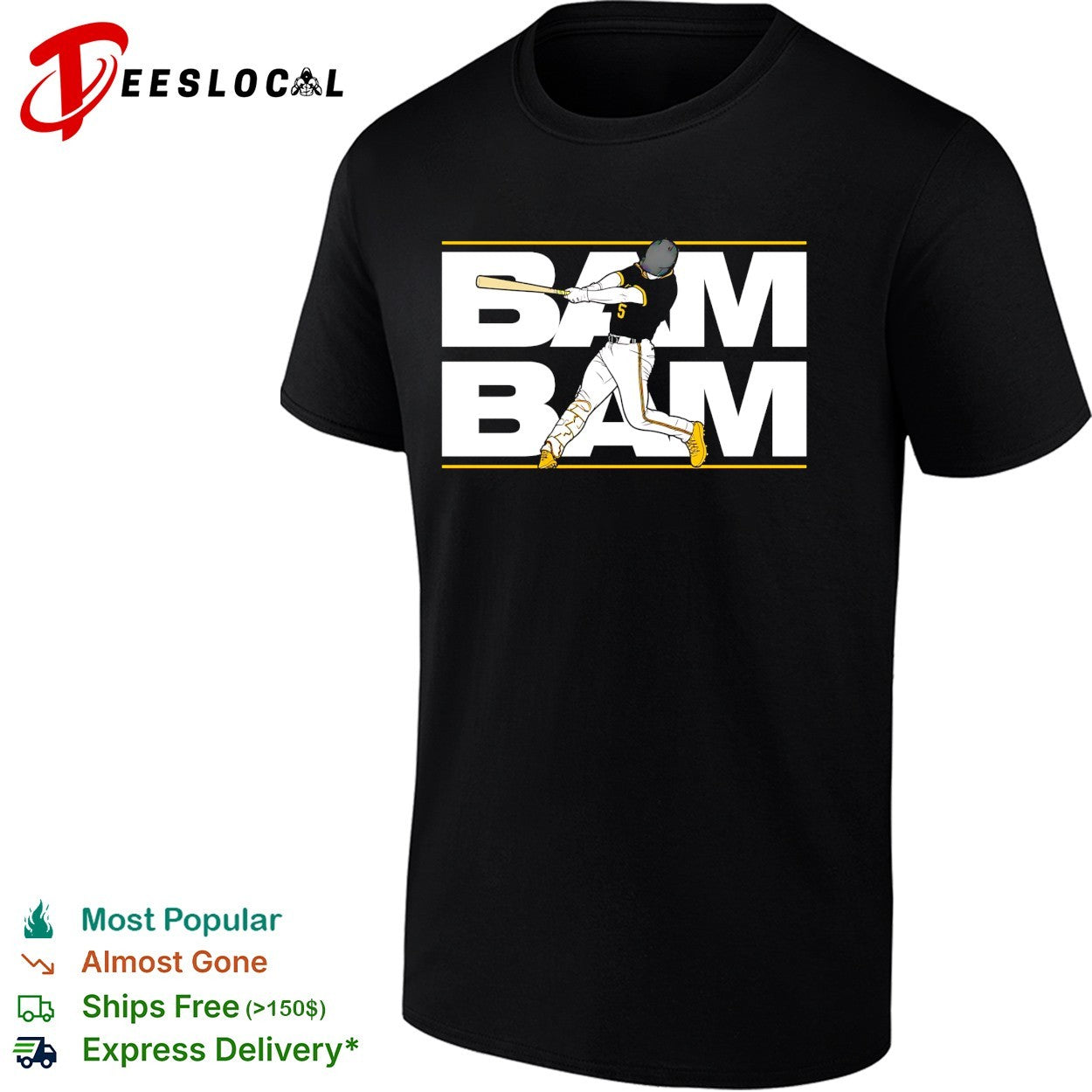 Brandon Lowe number 5 Pittsburgh Pirates baseball slugger swing shirt