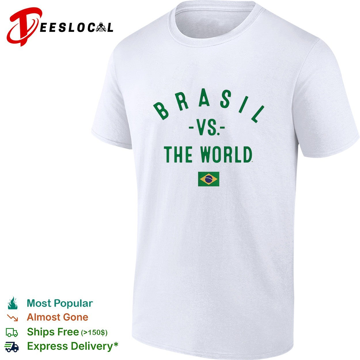 Brasil vs The World FIFA World Cup 2026 having flag shirt