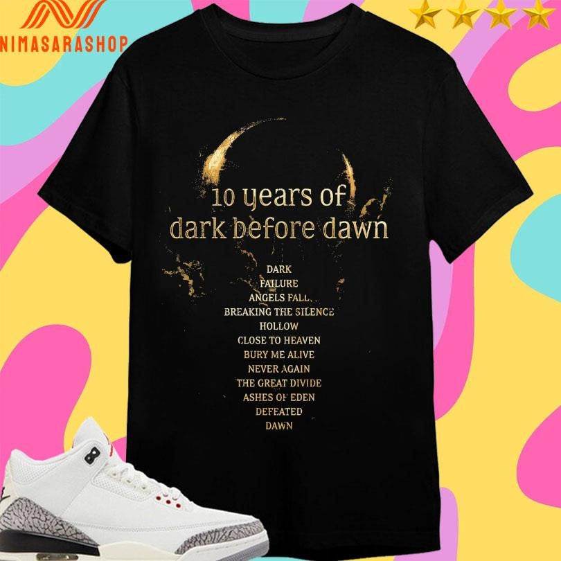 Breaking Benjamin 10 Years Of Dark Before Dawn Shirts