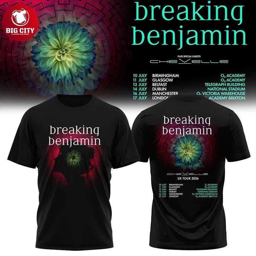 Breaking Benjamin UK Tour 2026 Ready For The Show Two Sided Shirt
