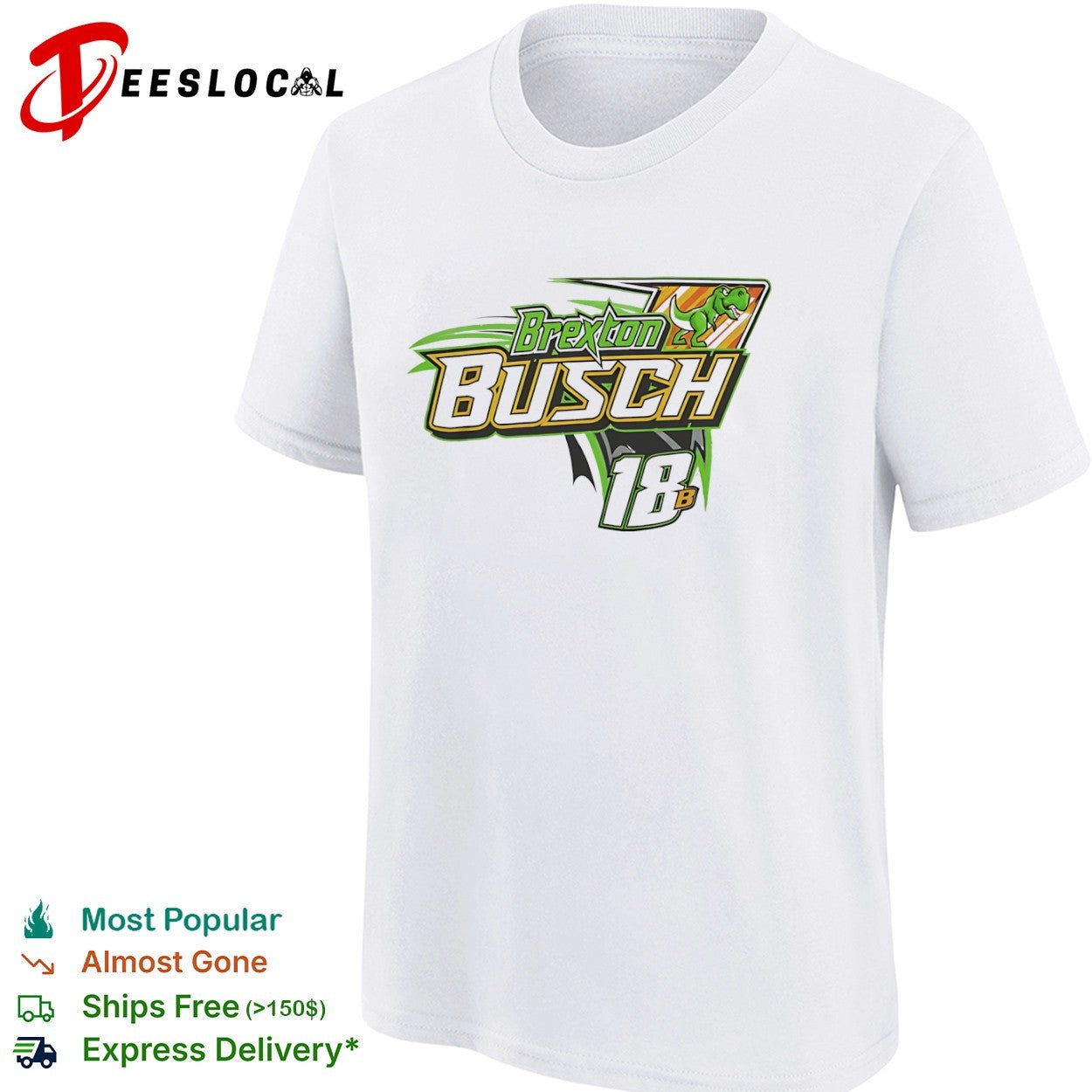 Brexton Busch NASCAR 18 B Dinosaur Racing shirt