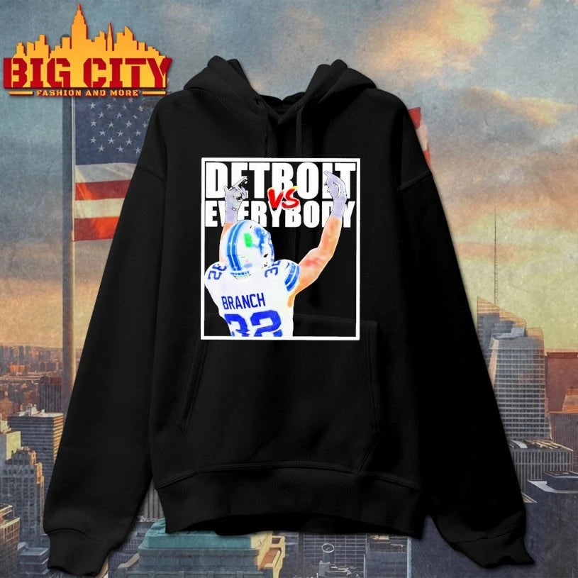 Brian Branch Vs Everybody Detroit Lions Middle Finger signature shirt