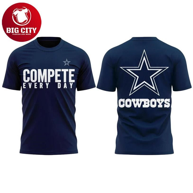 Brian Schottenheime Cowboys Compete Every Day Two Sided Shirt