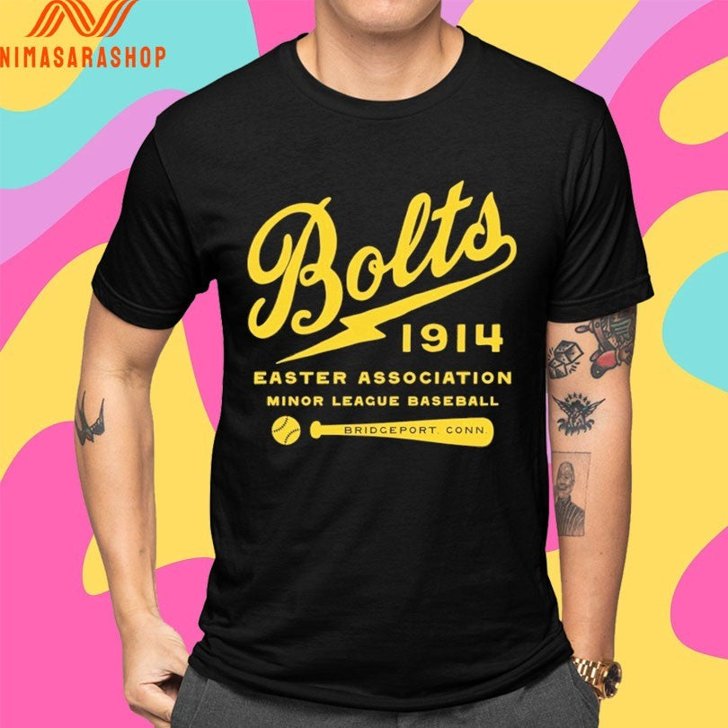 Bridgeport Bolts 1914 Easter Association Minor League Baseball Bridgeport Conn Shirts