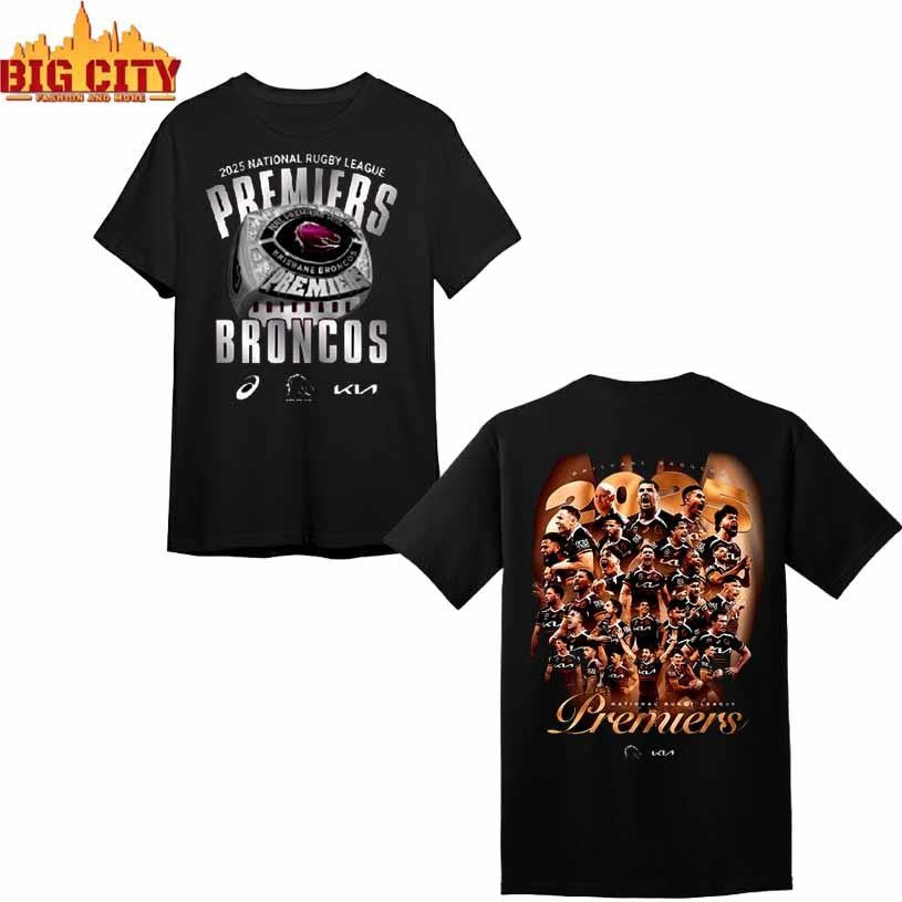 Brisbane Broncos Are 2025 National Rugby League Premiers Ring Champions Shirt