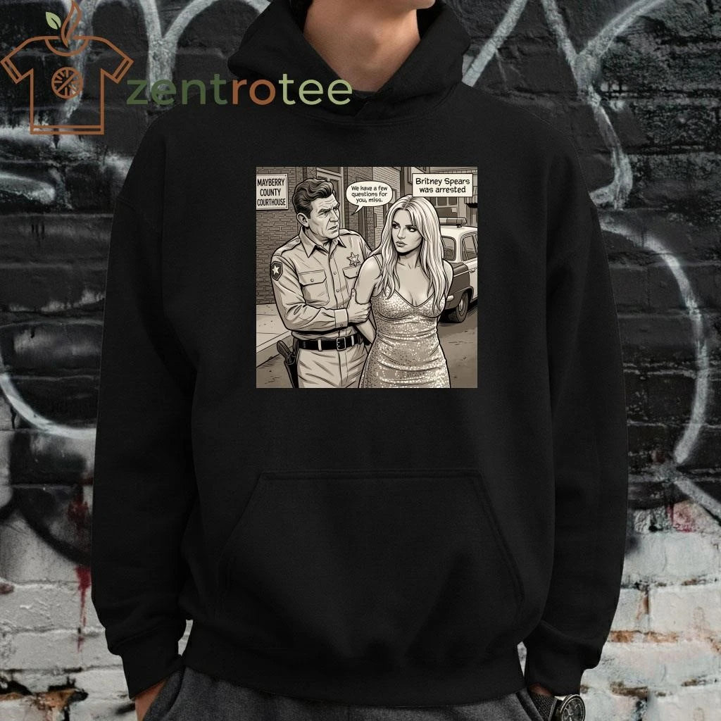 Britney Spears was arrested cartoon tee