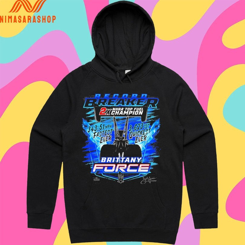Brittany Force Record Breaker 2x Nhra Top Fuel Champion Shirts