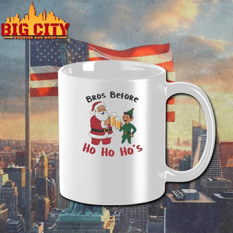 Bros Before Ho Ho Ho’s Christmas Santa Shirt