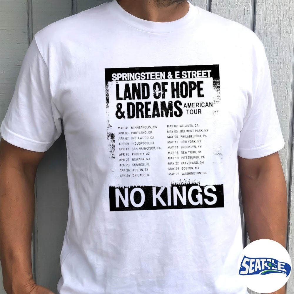 Bruce Springsteen And E Street Band Land Of Hope And Dreams American Tour 2026 No Kings shirt