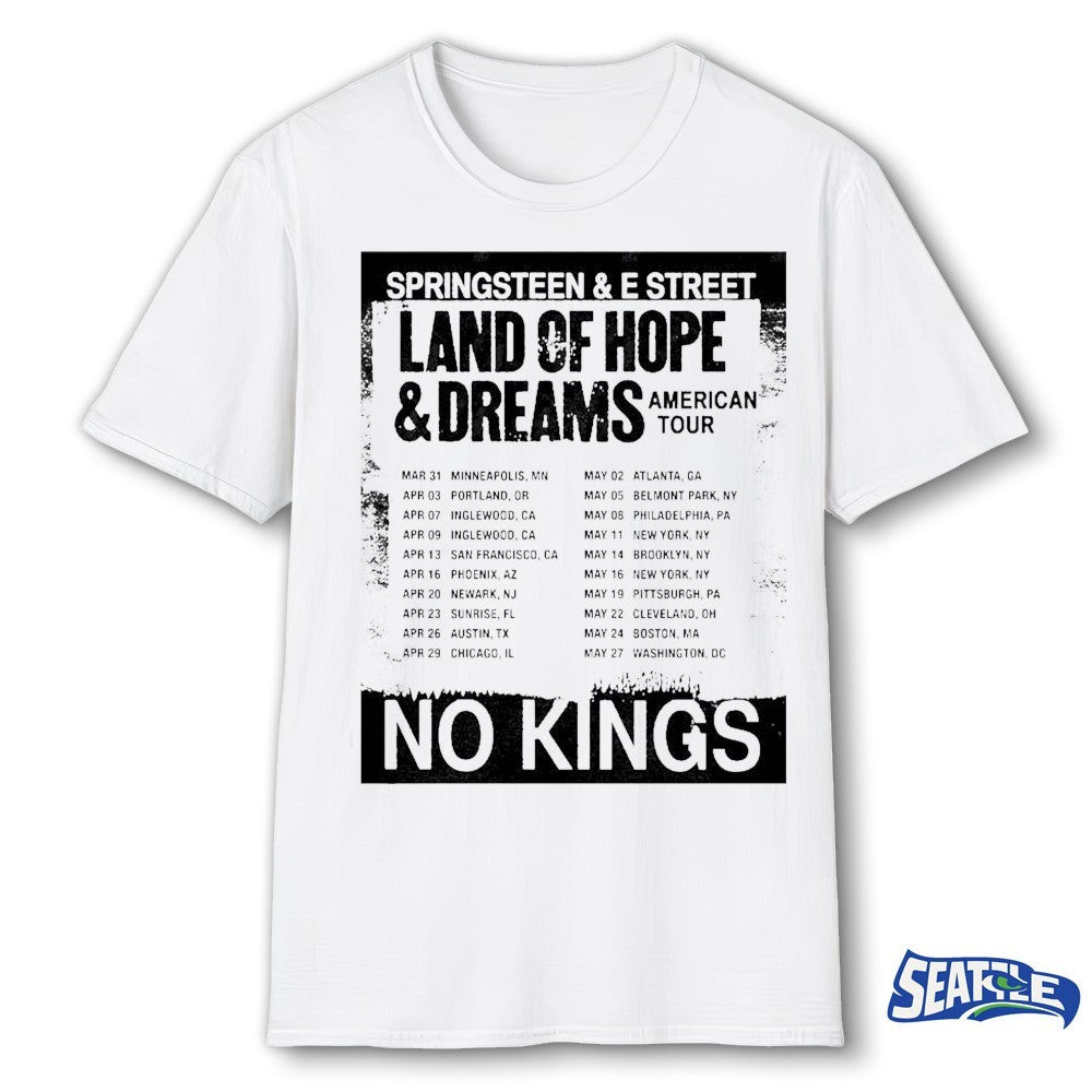 Bruce Springsteen And E Street Band Land Of Hope And Dreams American Tour 2026 No Kings shirt