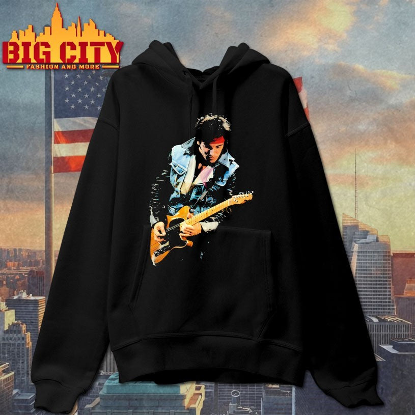 Bruce Springsteen Denim Vest Guitar Rock Legend Concert Performance Shirts