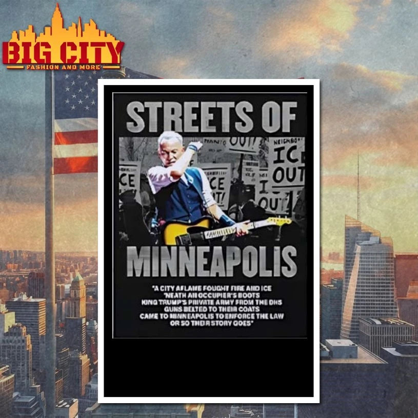 Bruce Springsteen Streets Of Minneapolis Anti ICE t-shirt