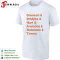 Brunson Bridges Hart Anunoby Robinson Towns New York Knicks NBA Players shirt