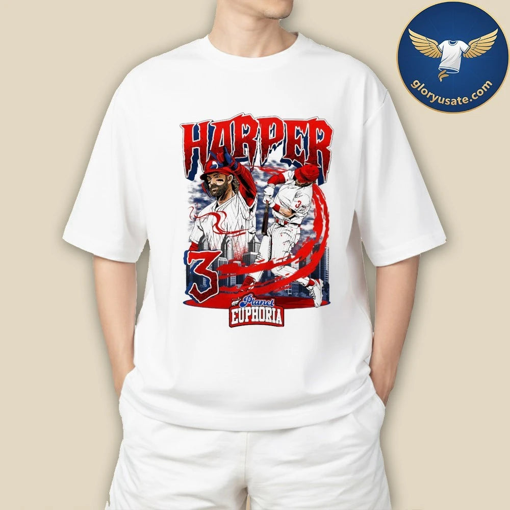 Bryce Harper Philadelphia Baseball Planet Euphoria Graphic Shirt