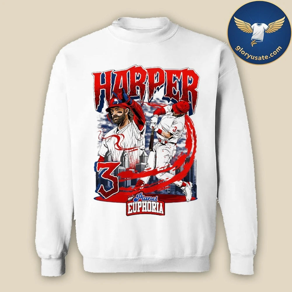 Bryce Harper Philadelphia Baseball Planet Euphoria Graphic Shirt