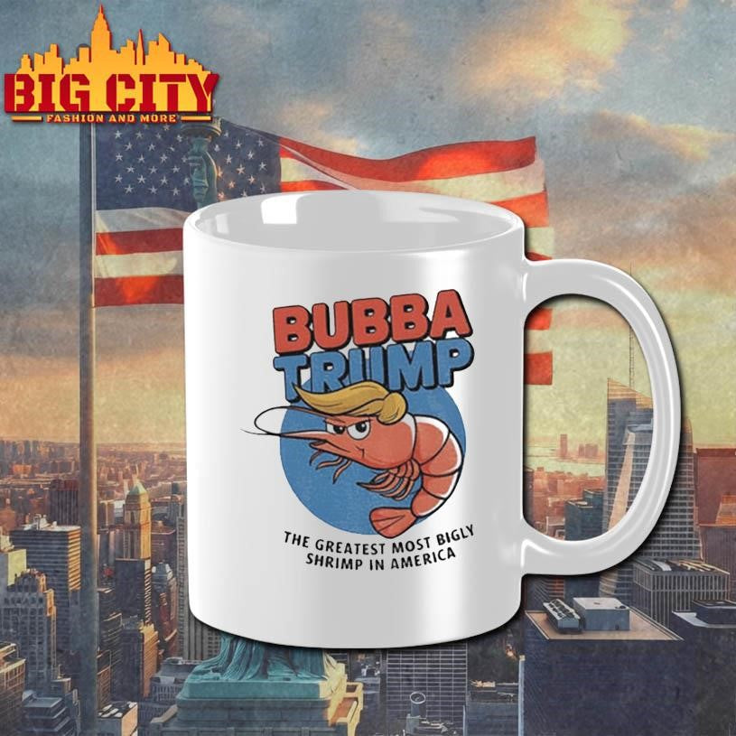 Bubba Trump Greatest Bigly Shrimp America funny parody USA logo shirt