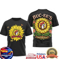 Buc ee’s Sunflower “Makes Me Happy” Black Two Sided Shirt