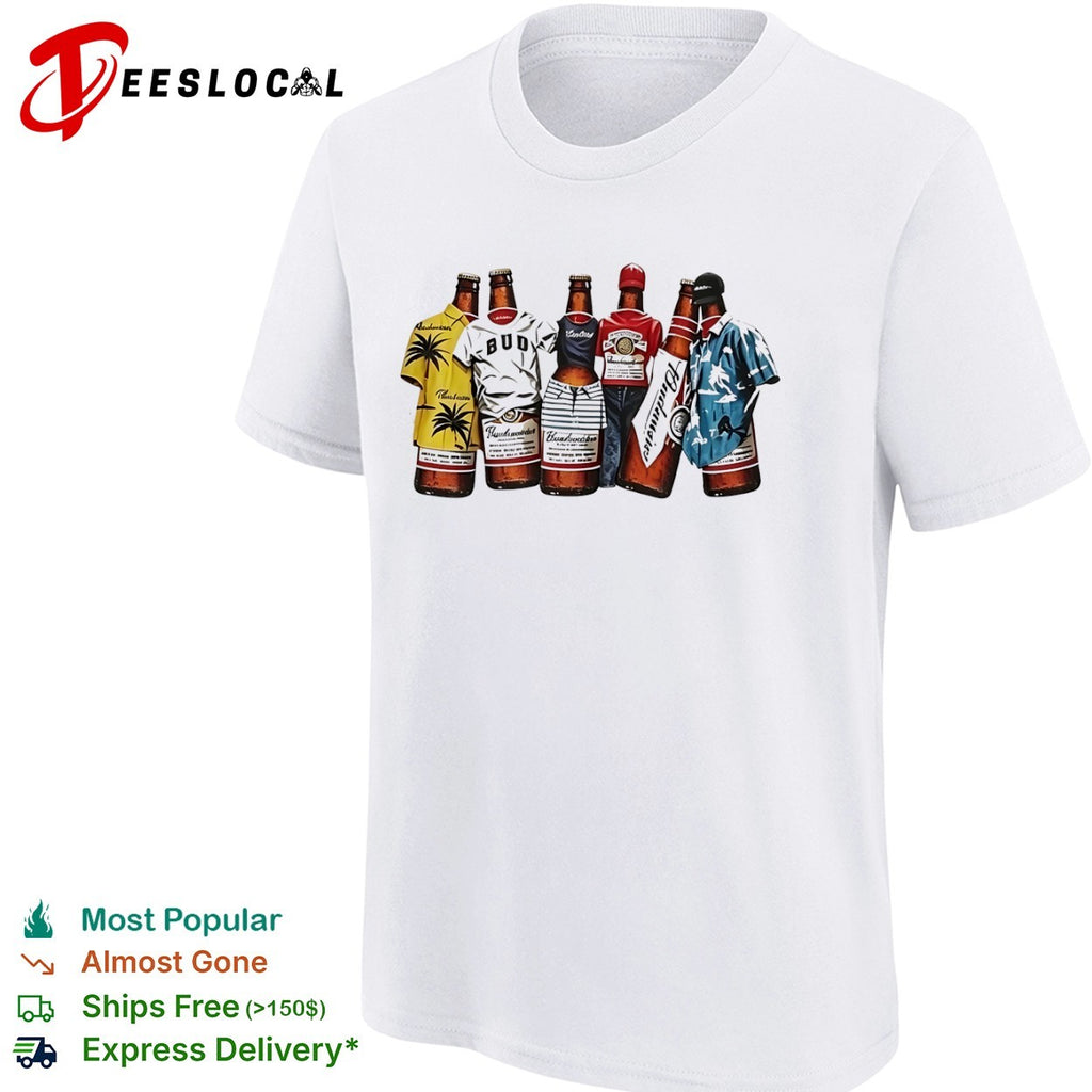 Budweiser beer bottles clothing graphic shirt