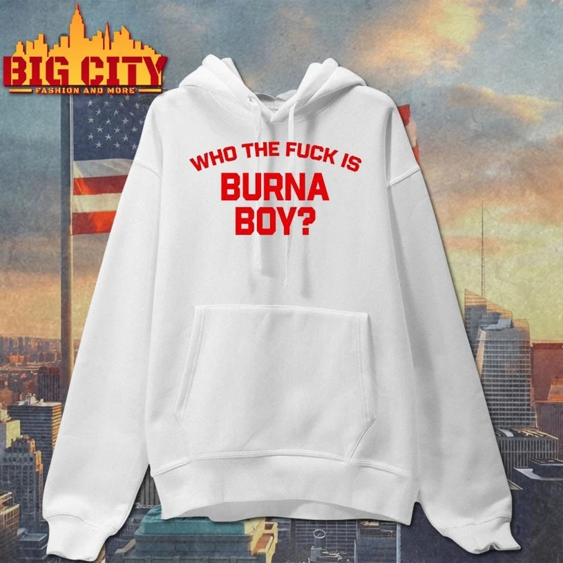 Burna Boy Wearing Who The Fuck Is Burna Boy Shirt
