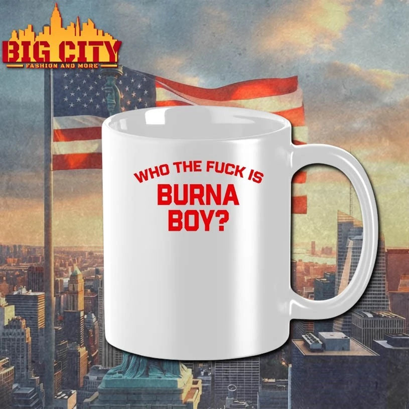Burna Boy Wearing Who The Fuck Is Burna Boy Shirt