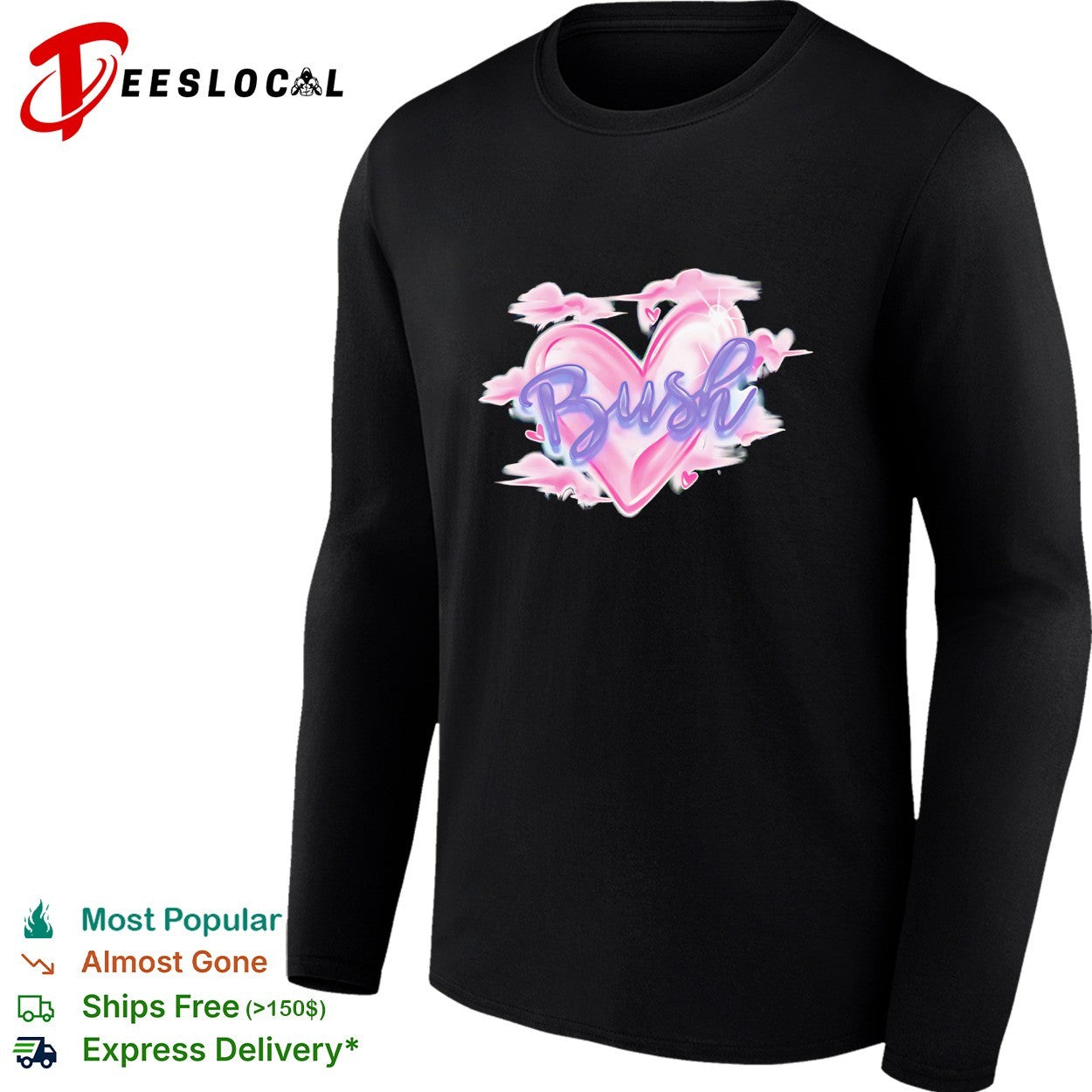 Bush airbrush heart shirt