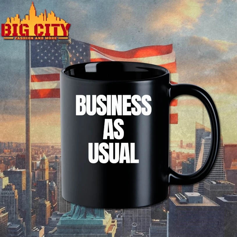 Business As Usual text shirt