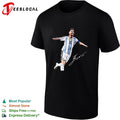 Lionel Messi Argentina number 10 screaming celebration signature poster shirt