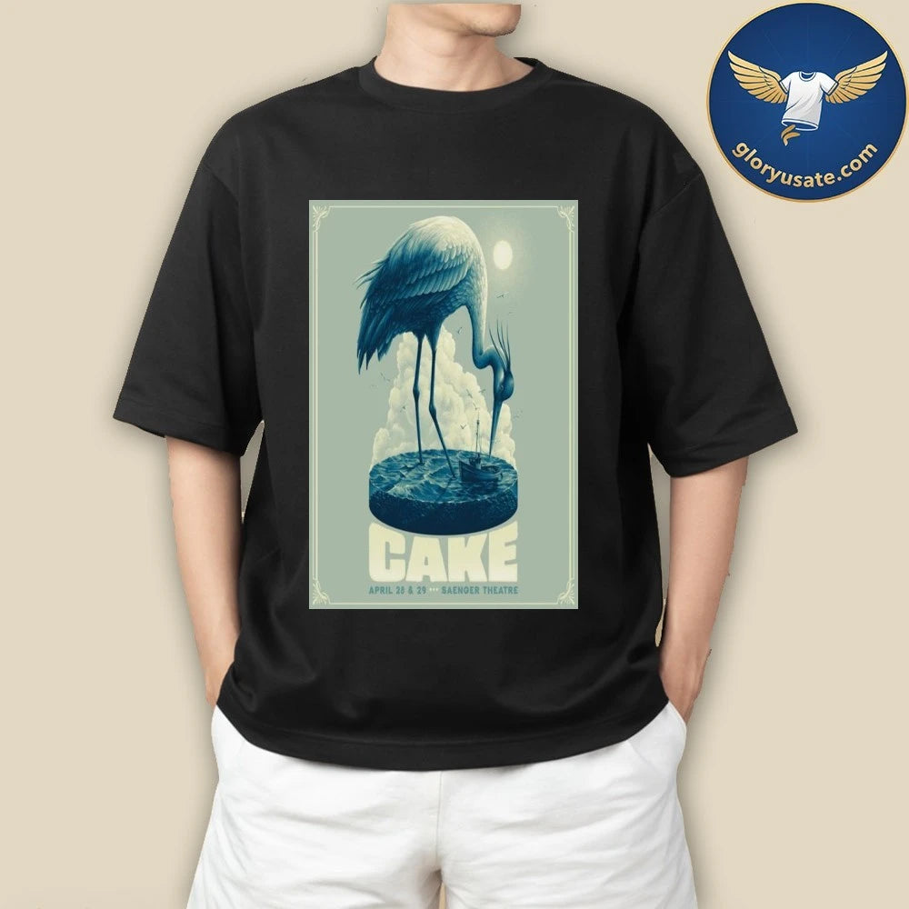 CAKE Saenger Theatre April 28-29 2026 Concert Poster Shirt