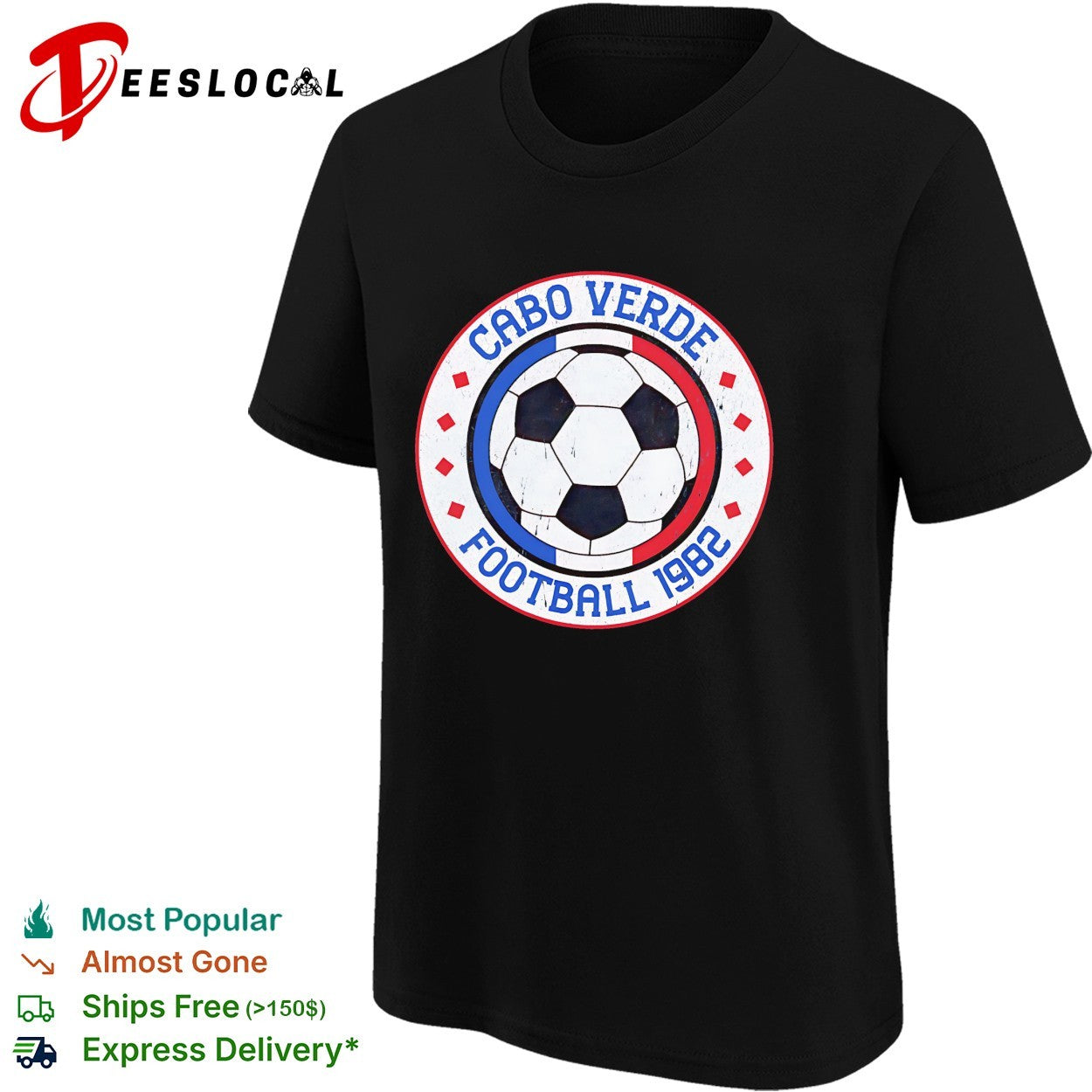 Cabo Verde football 1982 vintage soccer shirt