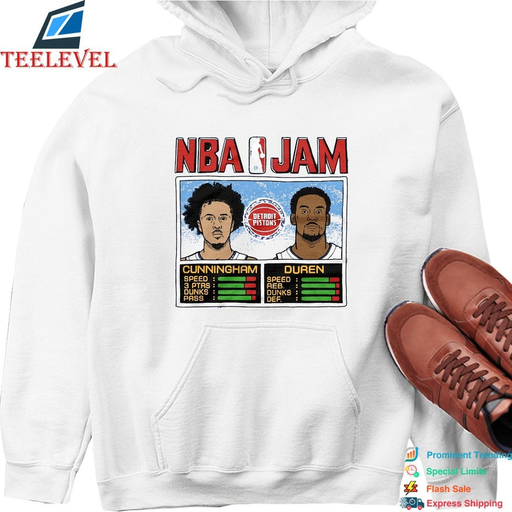Cade Cunningham And Jalen Duren NBA Jam Detroit Pistons T-shirts