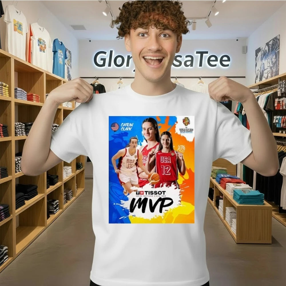 Caitlin Clark Named TISSOT MVP At FIBA s Basketball World Cup 2026 Qualifying Tournament Shirt