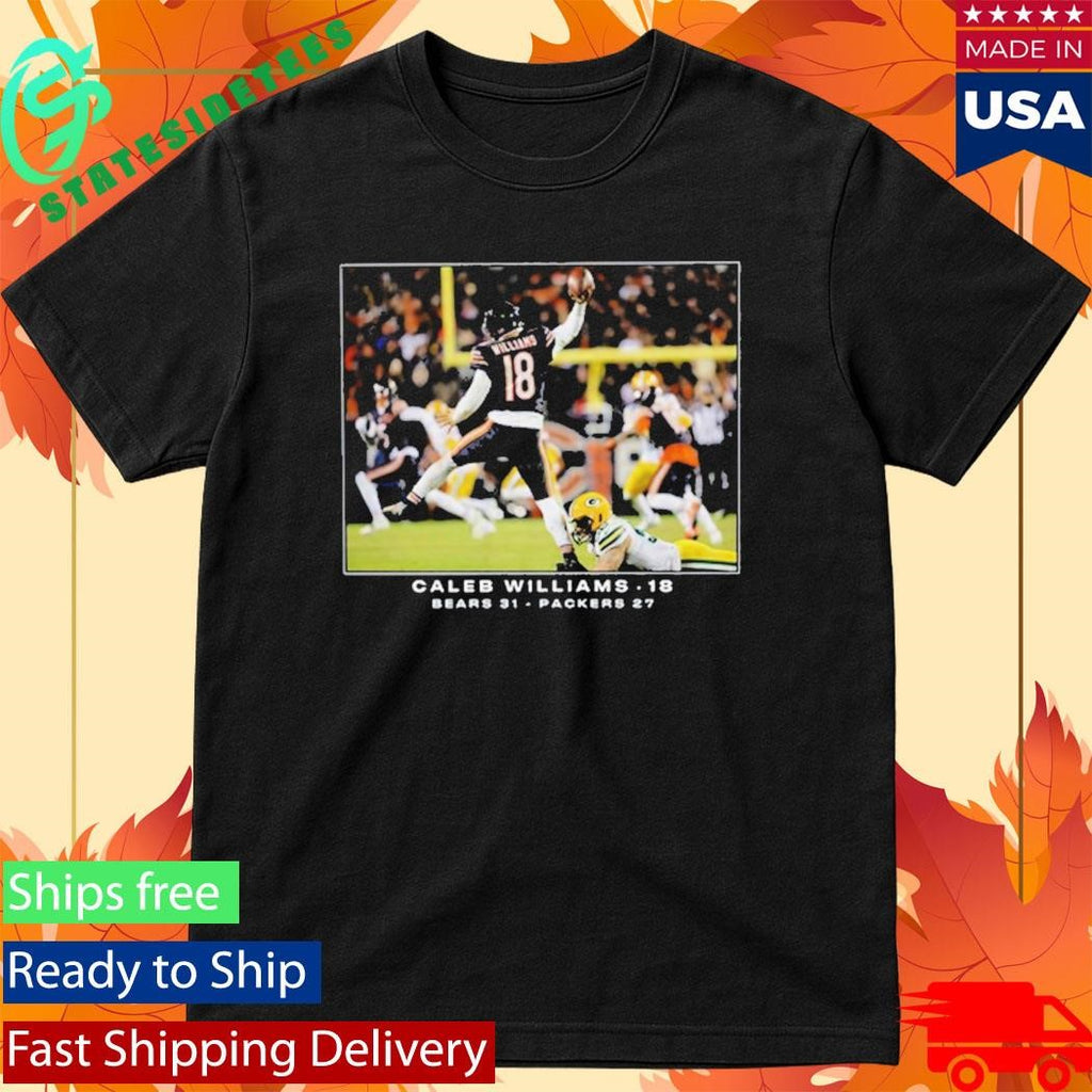 Caleb Williams 18 Bears 31 Packers 27 Shirt